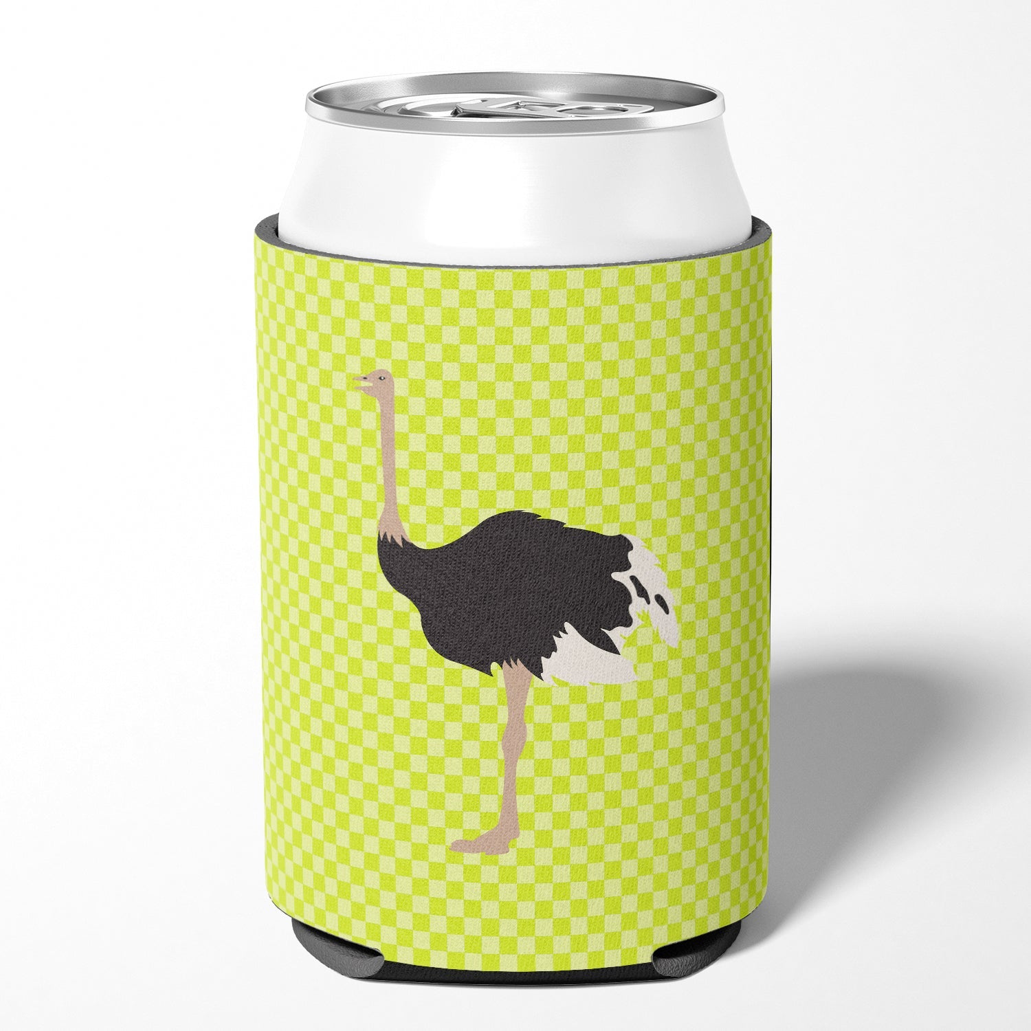 Common Ostrich Green Can or Bottle Hugger Cooler Sleeve for Standard 12 oz Cans, Insulated Foam Beer & Soda Can Hugger Reusable