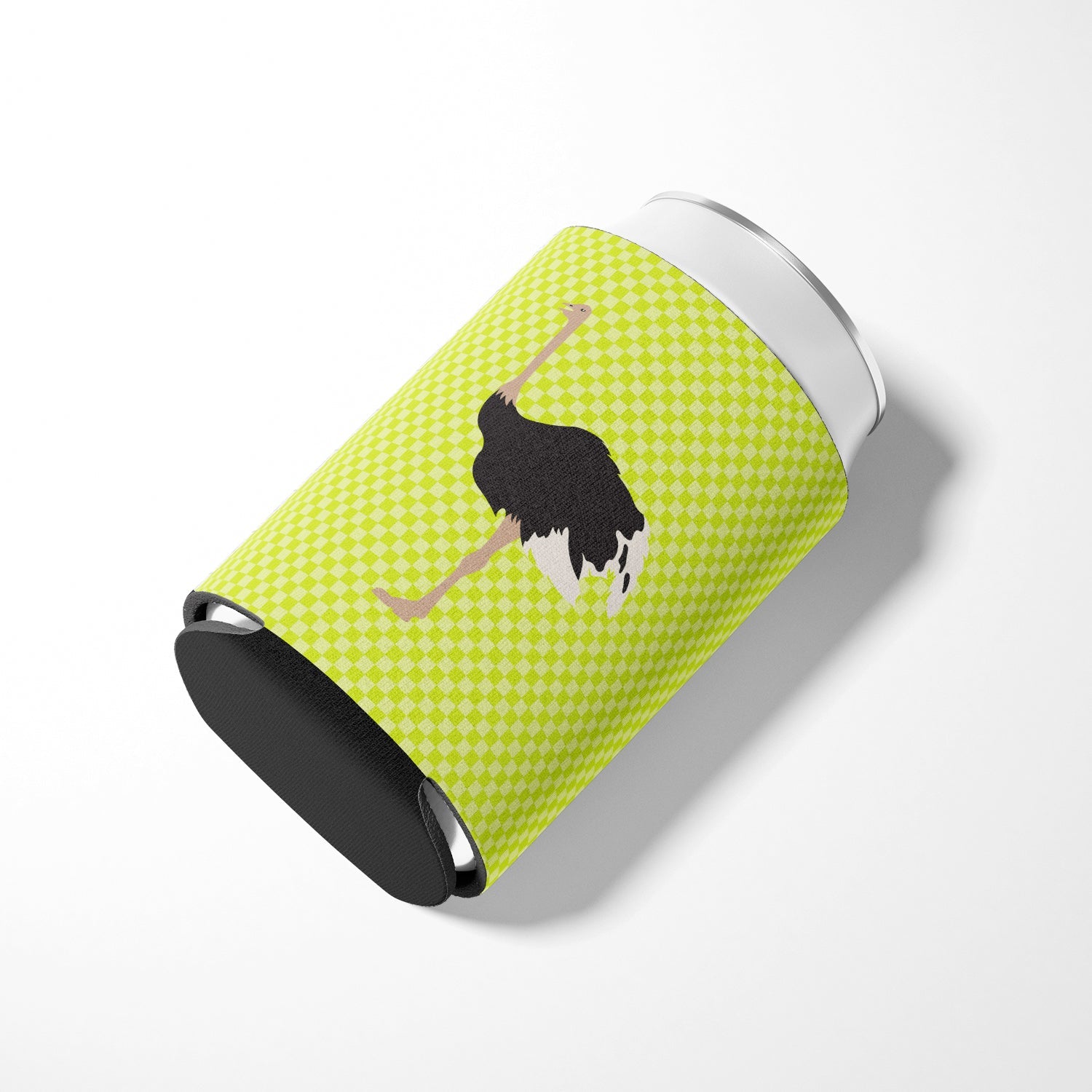 Common Ostrich Green Can or Bottle Hugger Cooler Sleeve for Standard 12 oz Cans, Insulated Foam Beer & Soda Can Hugger Reusable