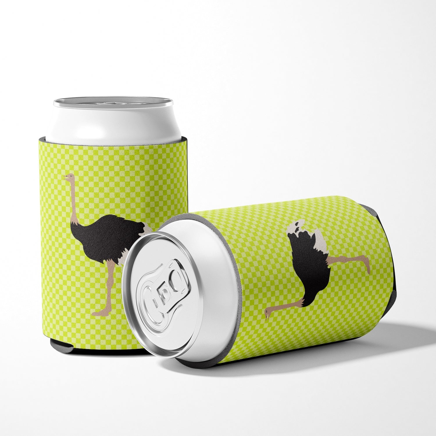 Common Ostrich Green Can or Bottle Hugger Cooler Sleeve for Standard 12 oz Cans, Insulated Foam Beer & Soda Can Hugger Reusable