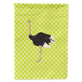 Common Ostrich Green House Flag 28x40 Porch Sleeve Pole Decorative Outside Yard Banner Artwork Wall Hanging, Polyester