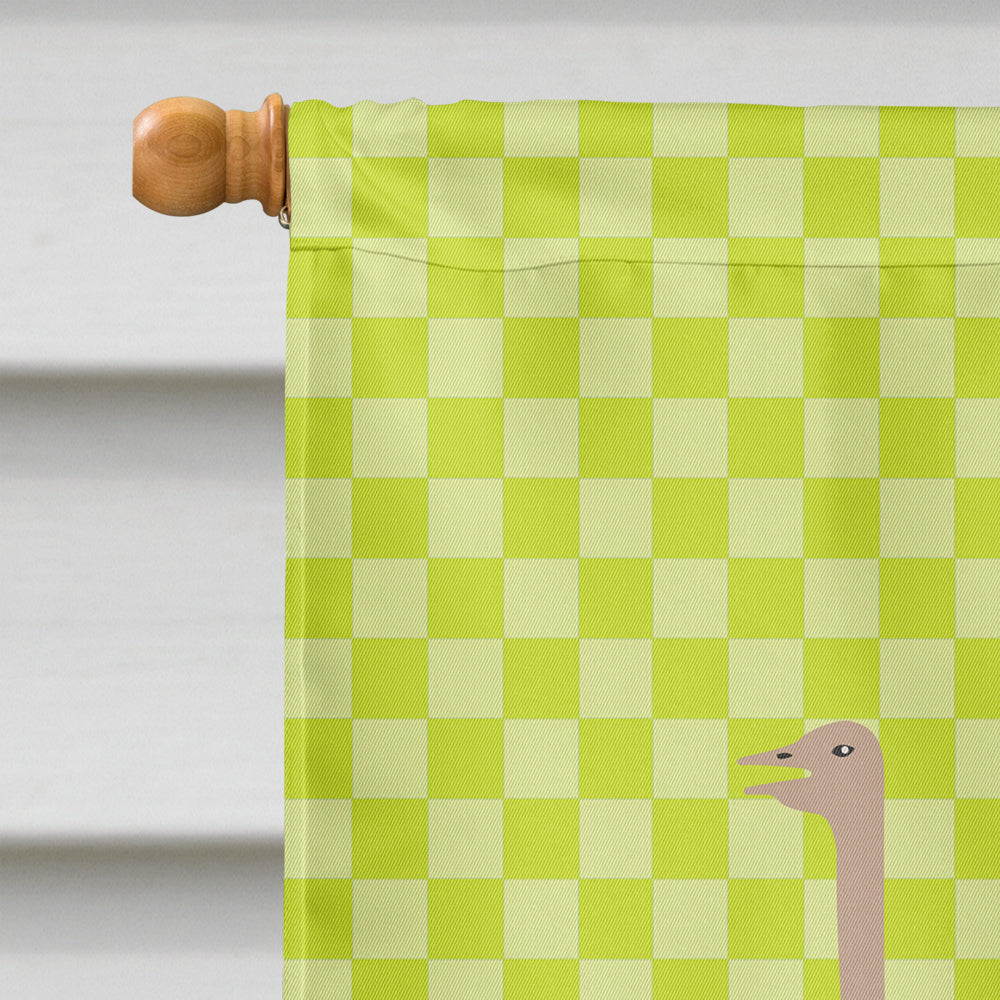 Common Ostrich Green House Flag 28x40 Porch Sleeve Pole Decorative Outside Yard Banner Artwork Wall Hanging, Polyester
