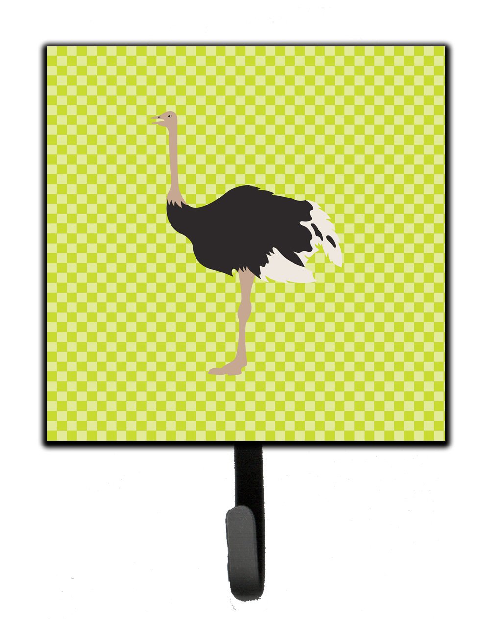 Common Ostrich Green Leash or Key Holder Wall Hooks, Key Hooks Holder, Coat Rack Wall Mount, Coat Hooks, Hooks for Hanging Keys, Towels, Aprons, Leashes