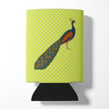 Indian Peacock Peafowl Green Can or Bottle Hugger Cooler Sleeve for Standard 12 oz Cans, Insulated Foam Beer & Soda Can Hugger Reusable
