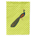 Indian Peacock Peafowl Green House Flag 28x40 Porch Sleeve Pole Decorative Outside Yard Banner Artwork Wall Hanging, Polyester