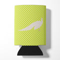 White Peacock Peafowl Green Can or Bottle Hugger Cooler Sleeve for Standard 12 oz Cans, Insulated Foam Beer & Soda Can Hugger Reusable