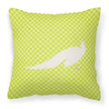 White Peacock Peafowl Green Decorative Throw Pillow 18x18 Indoor Outdoor Accent Cushion, Fabric Cover with Insert for Sofa, Bed, Porch & Living Room