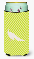 White Peacock Peafowl Green Tall Boy Hugger Can Cooler Sleeve Machine Washable Drink Collapsible Insulator Beverage Insulated Holder