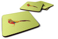 Golden or Chinese Pheasant Green Foam Coasters Set of 4 Cup Coasters for Indoor Outdoor, Tabletop Protection, Anti Slip, Mouse pad Material