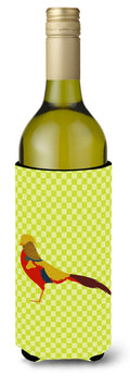 Golden or Chinese Pheasant Green Wine Bottle Hugger Gift Sleeve for Standard 750 ml Bottles, Insulated Reusable Also Fits Mini Shot & Pint Bottles