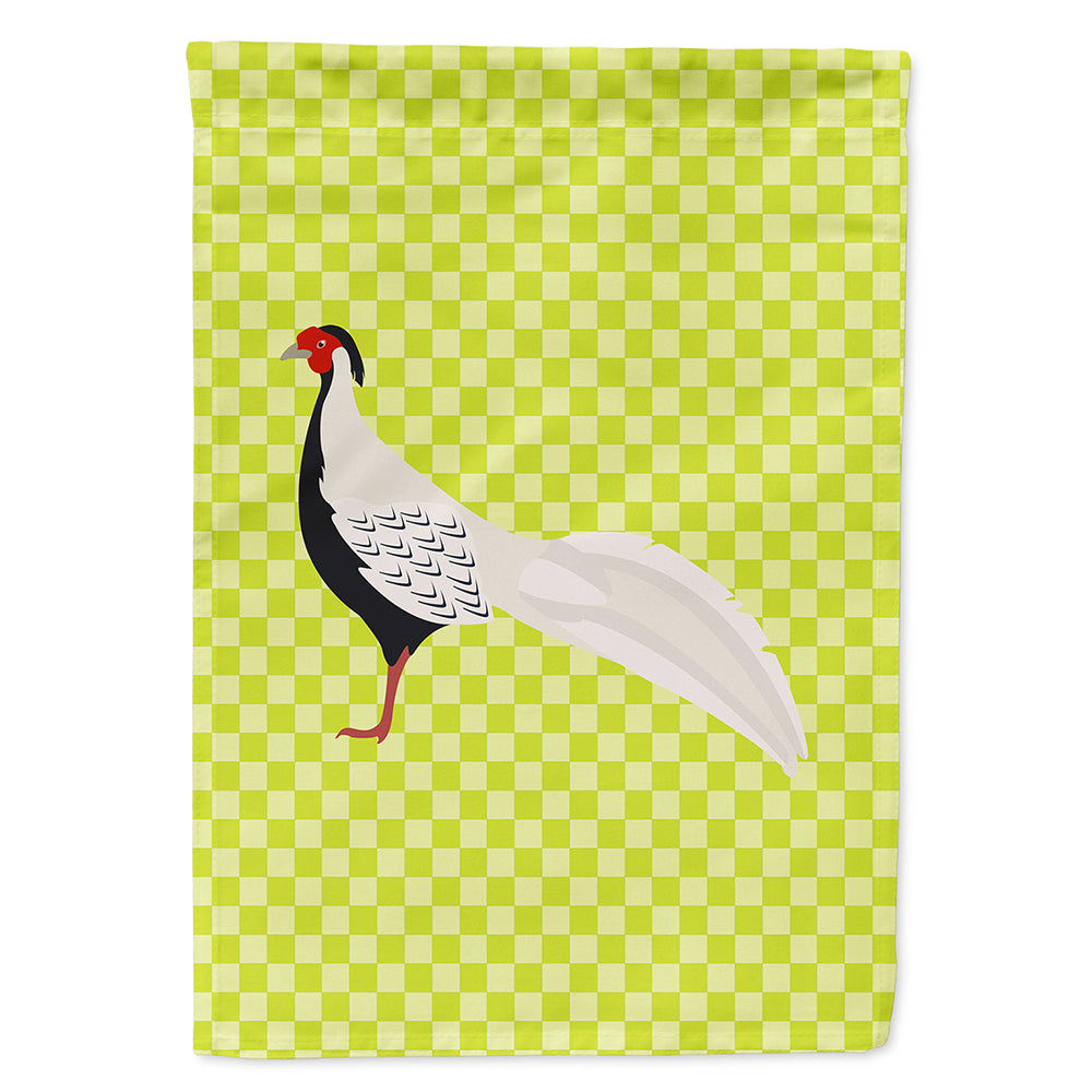 Silver Pheasant Green House Flag 28x40 Porch Sleeve Pole Decorative Outside Yard Banner Artwork Wall Hanging, Polyester