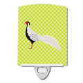 Silver Pheasant Green Ceramic Night Light Compact, UL-Certified, Ideal for Bedroom, Bathroom, Nursery, Hallway, Kitchen, 6x4x3, Multicolor