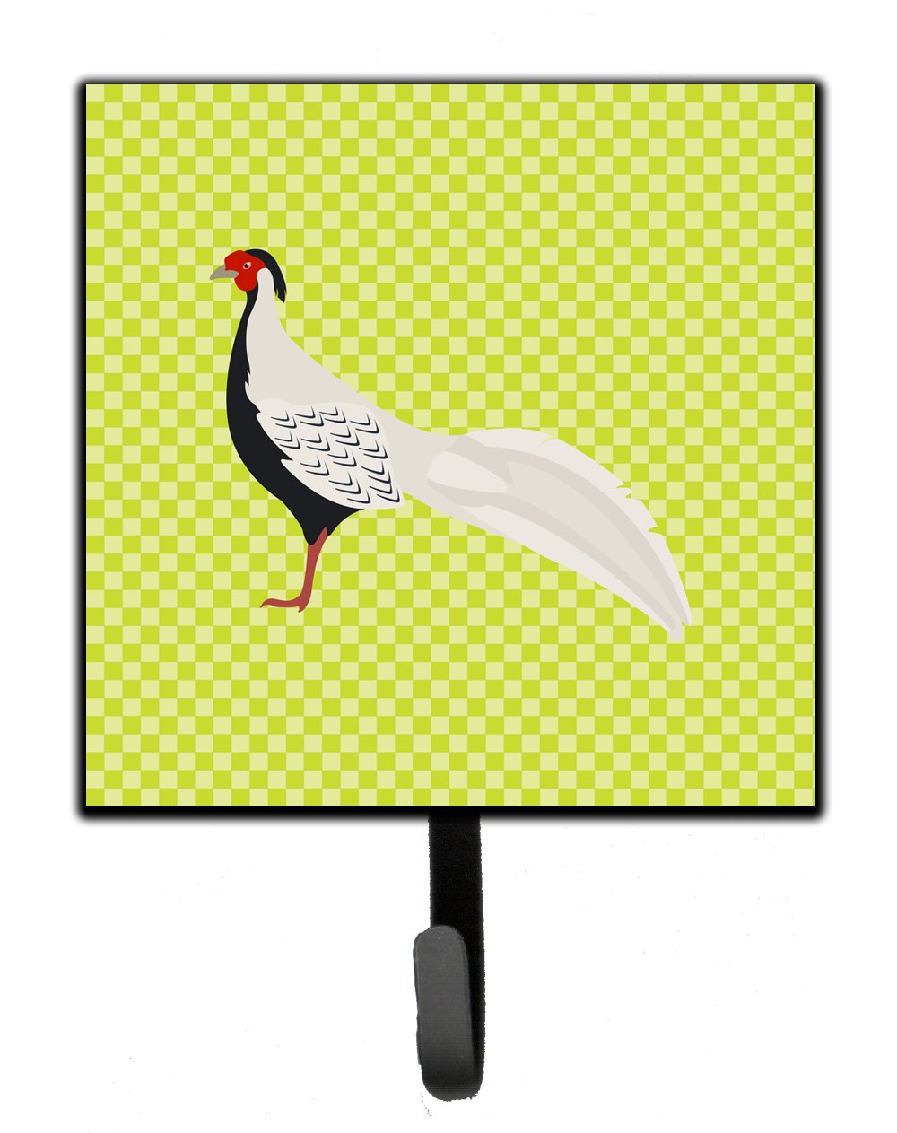Silver Pheasant Green Leash or Key Holder Wall Hooks, Key Hooks Holder, Coat Rack Wall Mount, Coat Hooks, Hooks for Hanging Keys, Towels, Aprons, Leashes