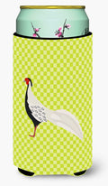 Silver Pheasant Green Tall Boy Hugger Can Cooler Sleeve Machine Washable Drink Collapsible Insulator Beverage Insulated Holder