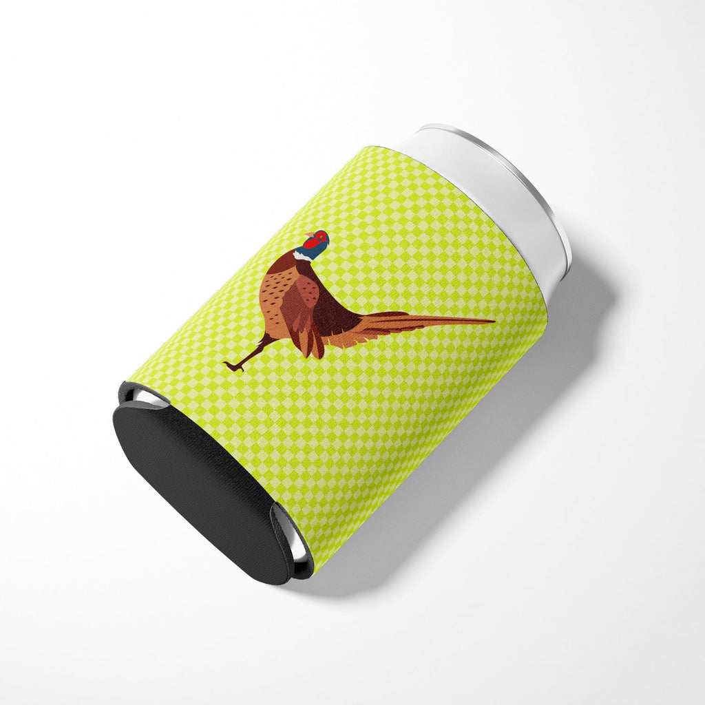 Ring-necked Common Pheasant Green Can or Bottle Hugger Cooler Sleeve for Standard 12 oz Cans, Insulated Foam Beer & Soda Can Hugger Reusable