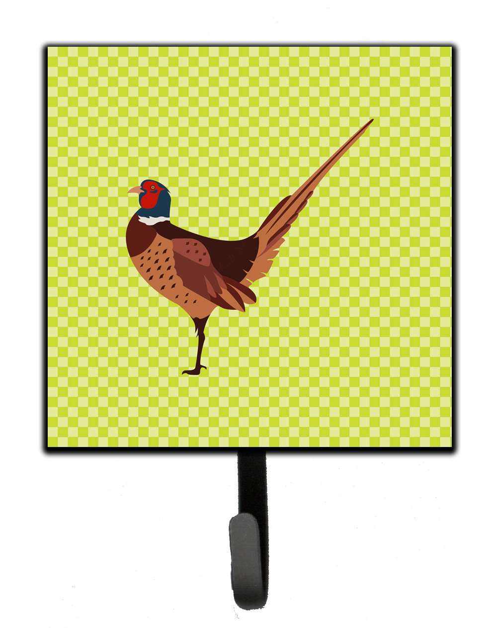 Ring-necked Common Pheasant Green Leash or Key Holder Wall Hooks, Key Hooks Holder, Coat Rack Wall Mount, Coat Hooks, Hooks for Hanging Keys, Towels, Aprons, Leashes