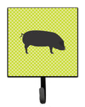 Devon Large Black Pig Green Leash or Key Holder Wall Hooks, Key Hooks Holder, Coat Rack Wall Mount, Coat Hooks, Hooks for Hanging Keys, Towels, Aprons, Leashes