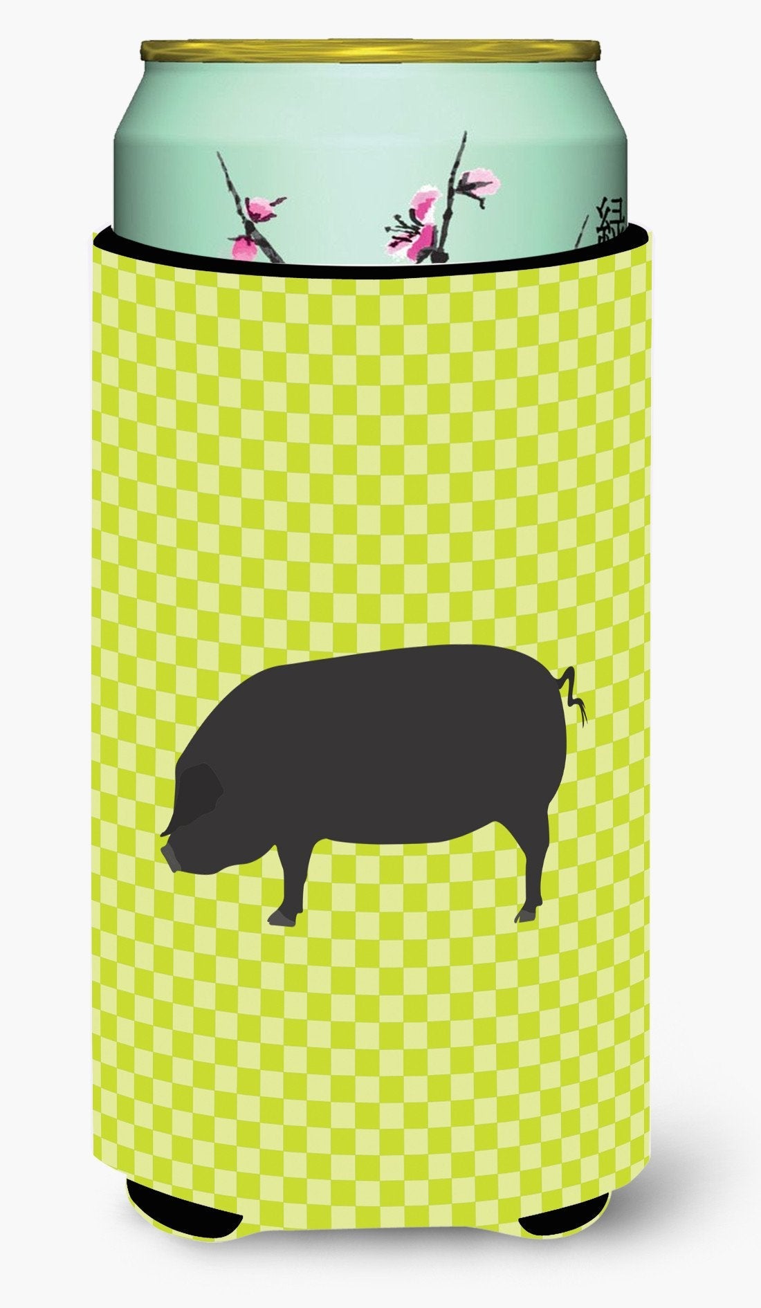 Devon Large Black Pig Green Tall Boy Hugger Can Cooler Sleeve Machine Washable Drink Collapsible Insulator Beverage Insulated Holder