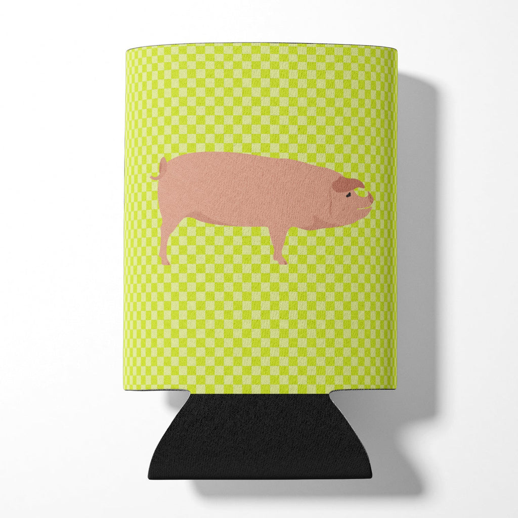 American Landrace Pig Green Can or Bottle Hugger Cooler Sleeve for Standard 12 oz Cans, Insulated Foam Beer & Soda Can Hugger Reusable