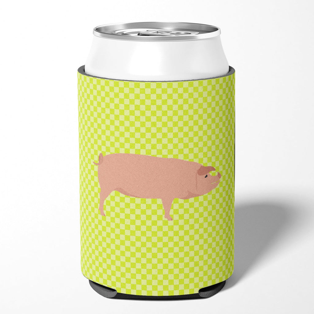 American Landrace Pig Green Can or Bottle Hugger Cooler Sleeve for Standard 12 oz Cans, Insulated Foam Beer & Soda Can Hugger Reusable
