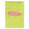 American Landrace Pig Green House Flag 28x40 Porch Sleeve Pole Decorative Outside Yard Banner Artwork Wall Hanging, Polyester