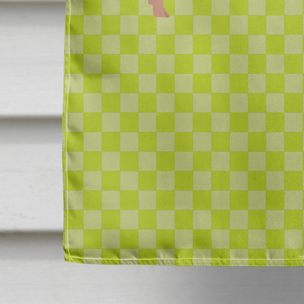 American Landrace Pig Green House Flag 28x40 Porch Sleeve Pole Decorative Outside Yard Banner Artwork Wall Hanging, Polyester