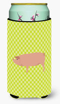 American Landrace Pig Green Tall Boy Hugger Can Cooler Sleeve Machine Washable Drink Collapsible Insulator Beverage Insulated Holder