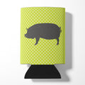 Berkshire Pig Green Can or Bottle Hugger Cooler Sleeve for Standard 12 oz Cans, Insulated Foam Beer & Soda Can Hugger Reusable