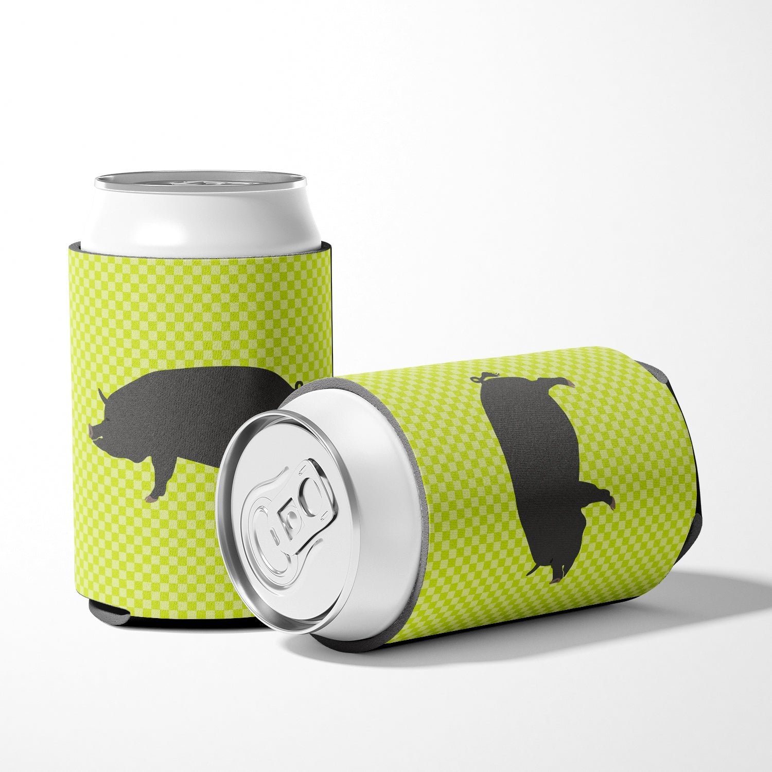 Berkshire Pig Green Can or Bottle Hugger Cooler Sleeve for Standard 12 oz Cans, Insulated Foam Beer & Soda Can Hugger Reusable