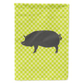 Berkshire Pig Green House Flag 28x40 Porch Sleeve Pole Decorative Outside Yard Banner Artwork Wall Hanging, Polyester