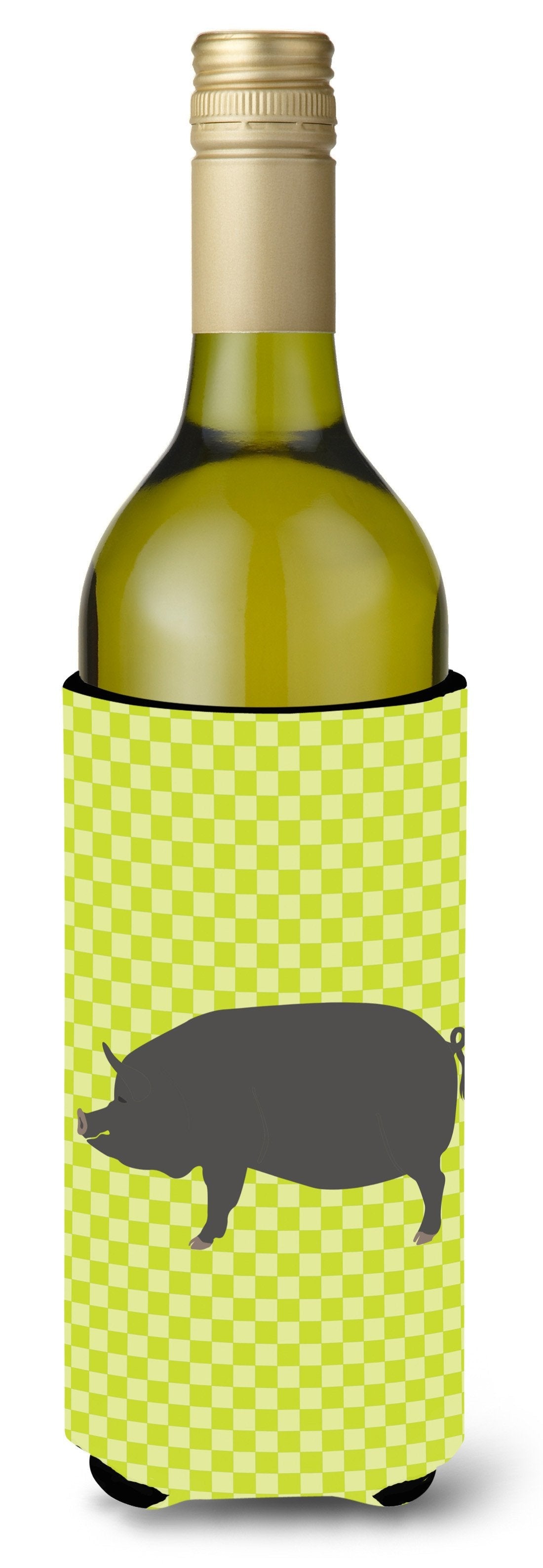 Berkshire Pig Green Wine Bottle Hugger Gift Sleeve for Standard 750 ml Bottles, Insulated Reusable Also Fits Mini Shot & Pint Bottles