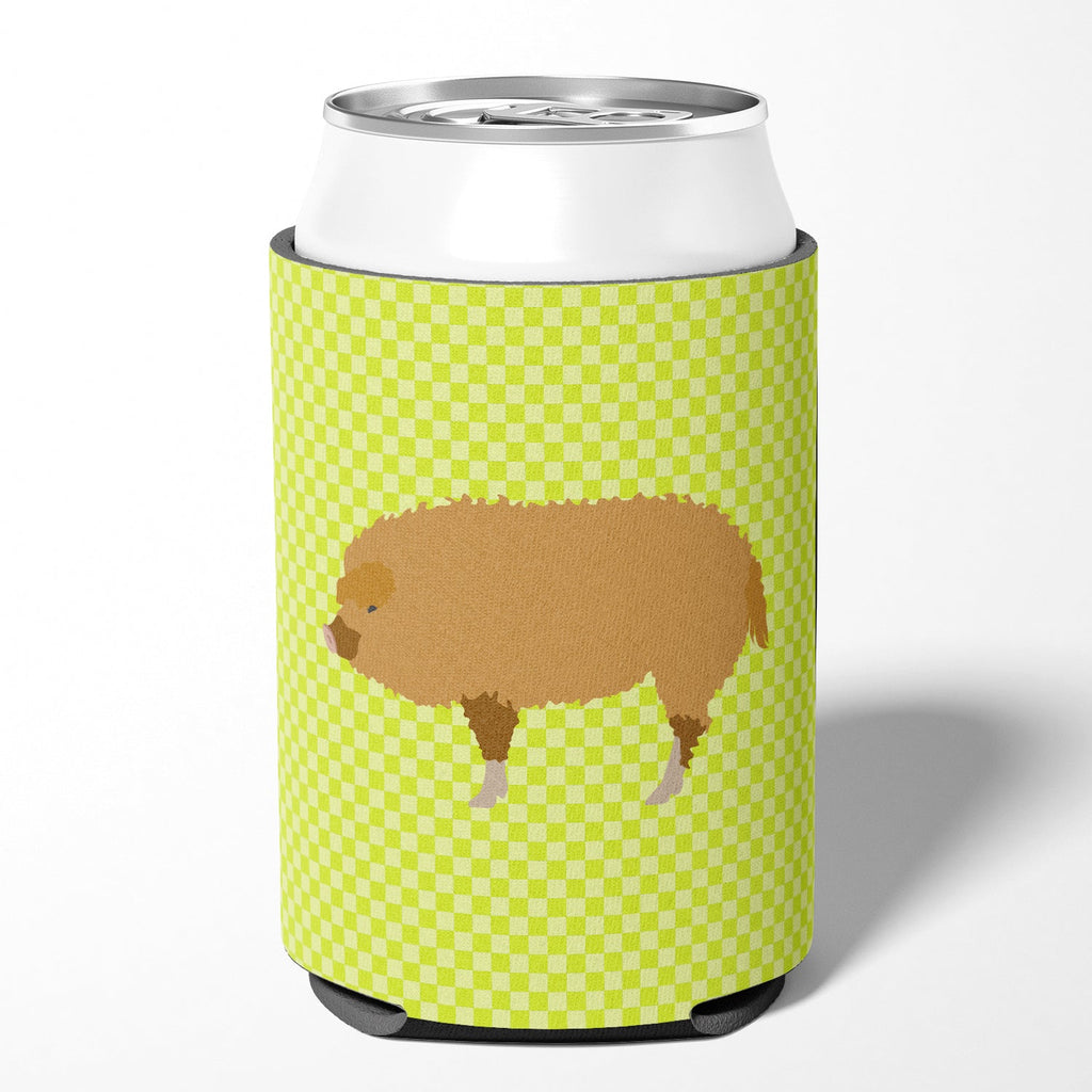 Hungarian Mangalica Pig Green Can or Bottle Hugger Cooler Sleeve for Standard 12 oz Cans, Insulated Foam Beer & Soda Can Hugger Reusable