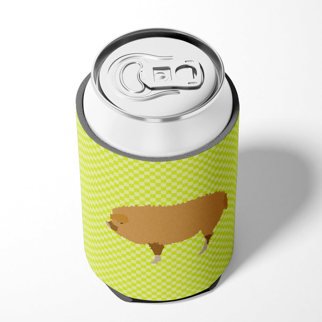 Hungarian Mangalica Pig Green Can or Bottle Hugger Cooler Sleeve for Standard 12 oz Cans, Insulated Foam Beer & Soda Can Hugger Reusable