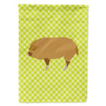 Hungarian Mangalica Pig Green House Flag 28x40 Porch Sleeve Pole Decorative Outside Yard Banner Artwork Wall Hanging, Polyester
