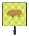 Hungarian Mangalica Pig Green Leash or Key Holder Wall Hooks, Key Hooks Holder, Coat Rack Wall Mount, Coat Hooks, Hooks for Hanging Keys, Towels, Aprons, Leashes