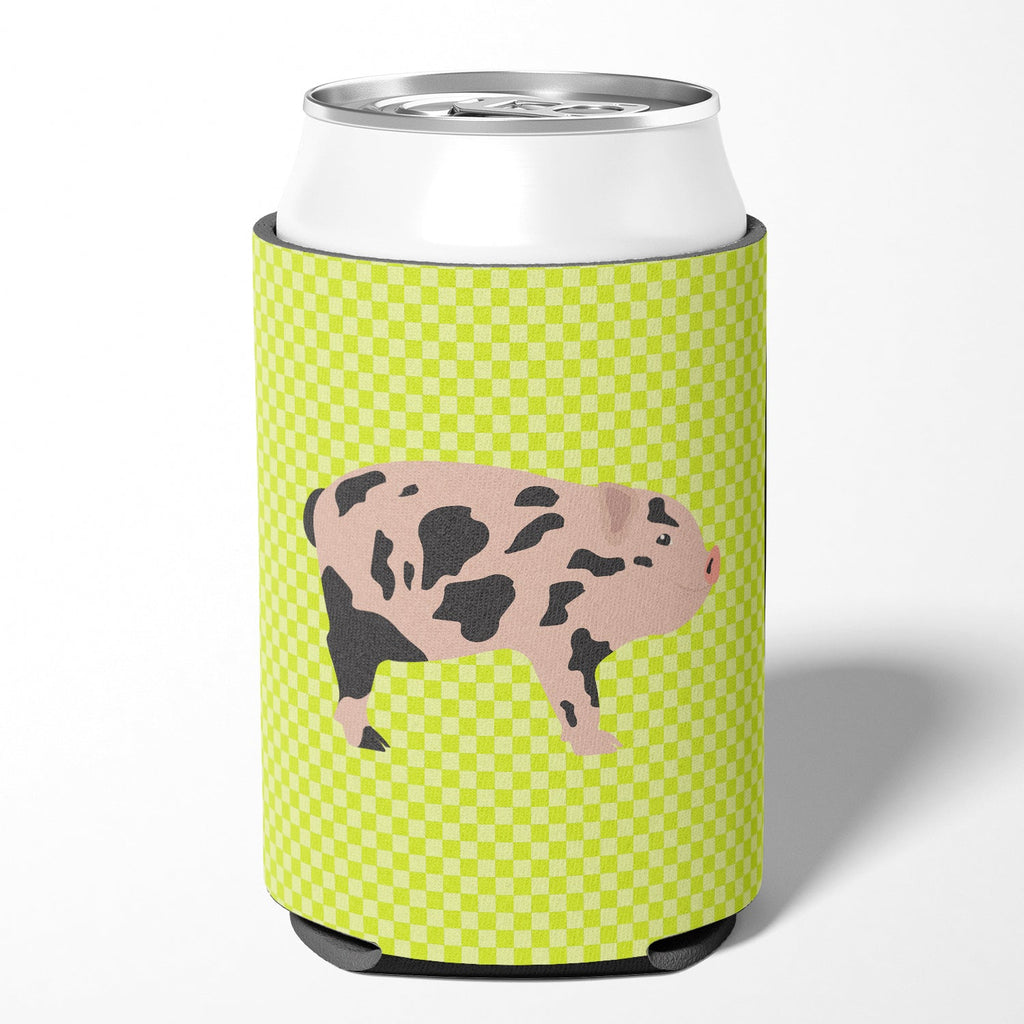 Mini Miniature Pig Green Can or Bottle Hugger Cooler Sleeve for Standard 12 oz Cans, Insulated Foam Beer & Soda Can Hugger Reusable