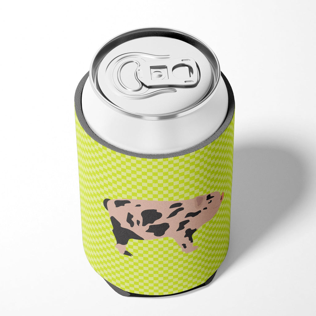 Mini Miniature Pig Green Can or Bottle Hugger Cooler Sleeve for Standard 12 oz Cans, Insulated Foam Beer & Soda Can Hugger Reusable