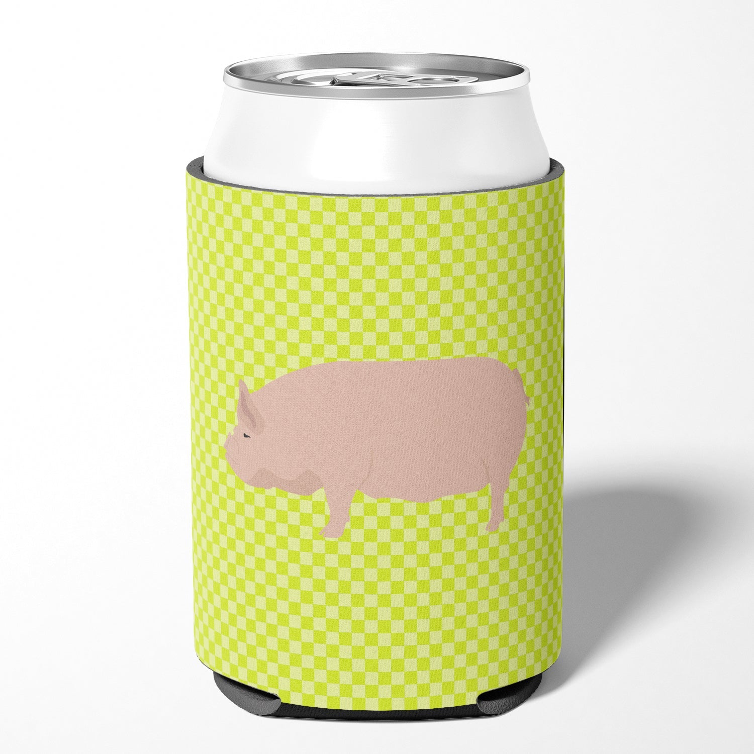 Welsh Pig Green Can or Bottle Hugger Cooler Sleeve for Standard 12 oz Cans, Insulated Foam Beer & Soda Can Hugger Reusable