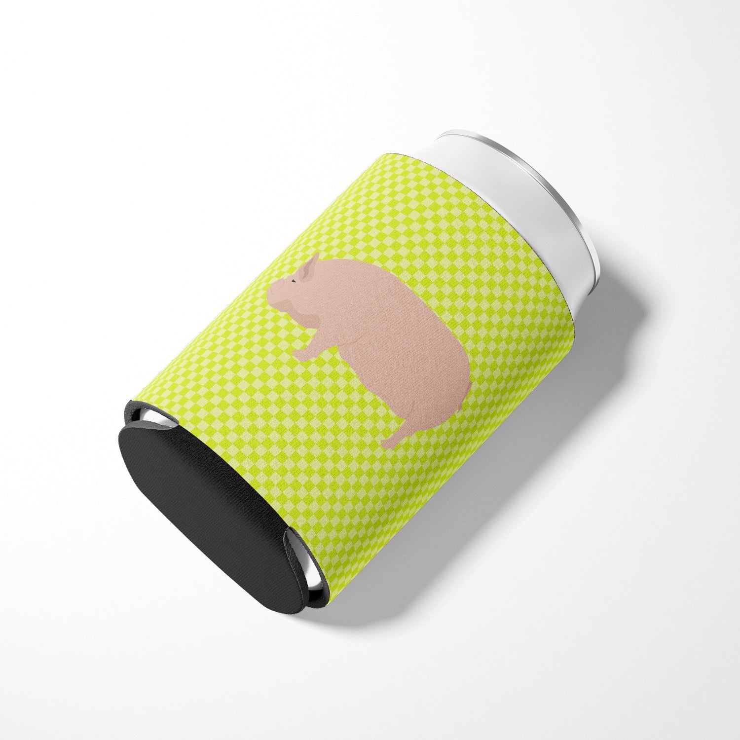 Welsh Pig Green Can or Bottle Hugger Cooler Sleeve for Standard 12 oz Cans, Insulated Foam Beer & Soda Can Hugger Reusable