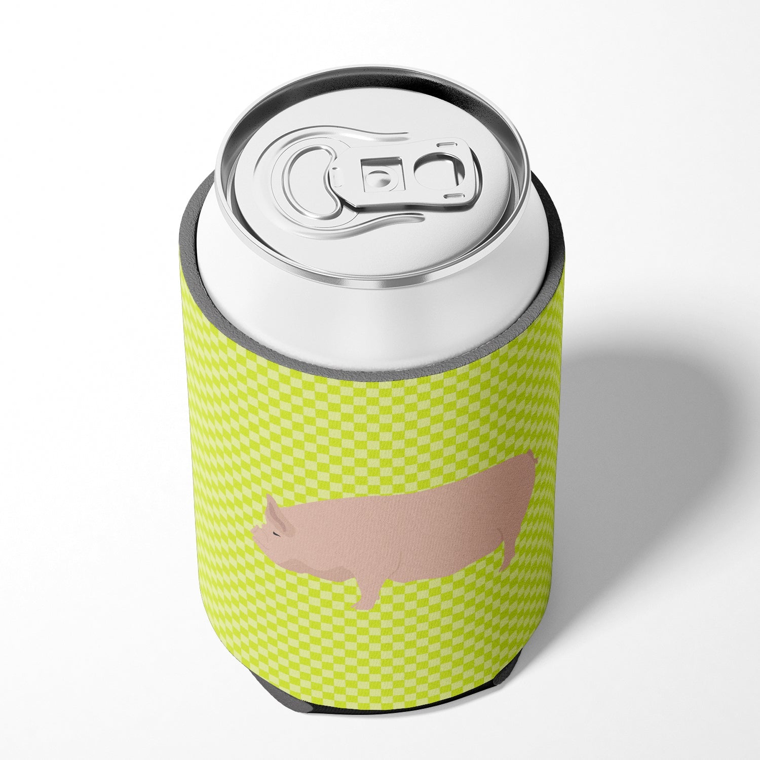 Welsh Pig Green Can or Bottle Hugger Cooler Sleeve for Standard 12 oz Cans, Insulated Foam Beer & Soda Can Hugger Reusable