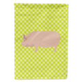 Welsh Pig Green House Flag 28x40 Porch Sleeve Pole Decorative Outside Yard Banner Artwork Wall Hanging, Polyester