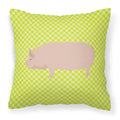 Welsh Pig Green Decorative Throw Pillow 18x18 Indoor Outdoor Accent Cushion, Fabric Cover with Insert for Sofa, Bed, Porch & Living Room