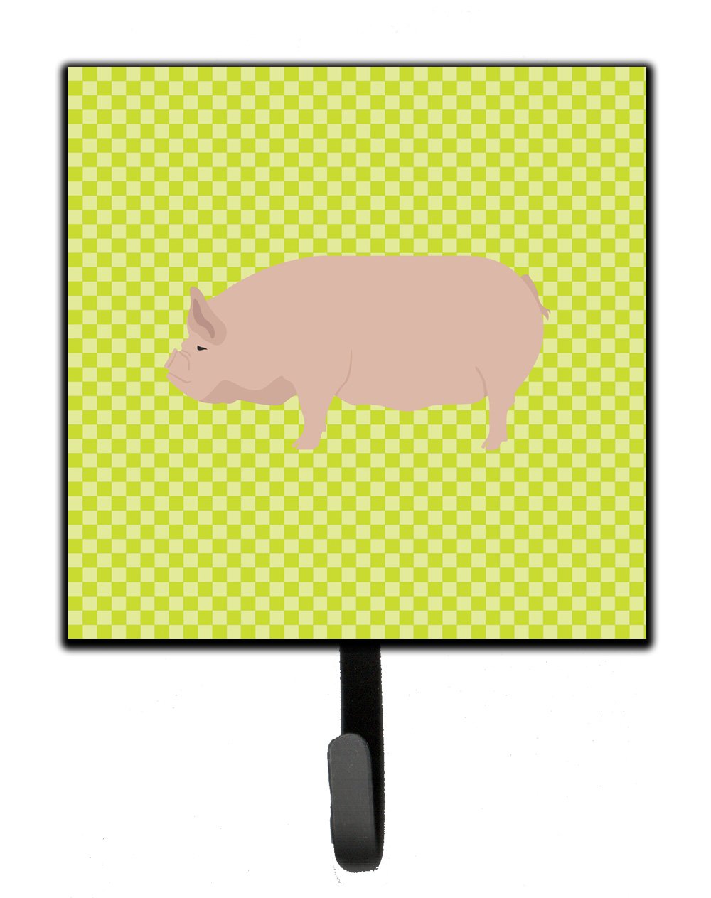 Welsh Pig Green Leash or Key Holder Wall Hooks, Key Hooks Holder, Coat Rack Wall Mount, Coat Hooks, Hooks for Hanging Keys, Towels, Aprons, Leashes