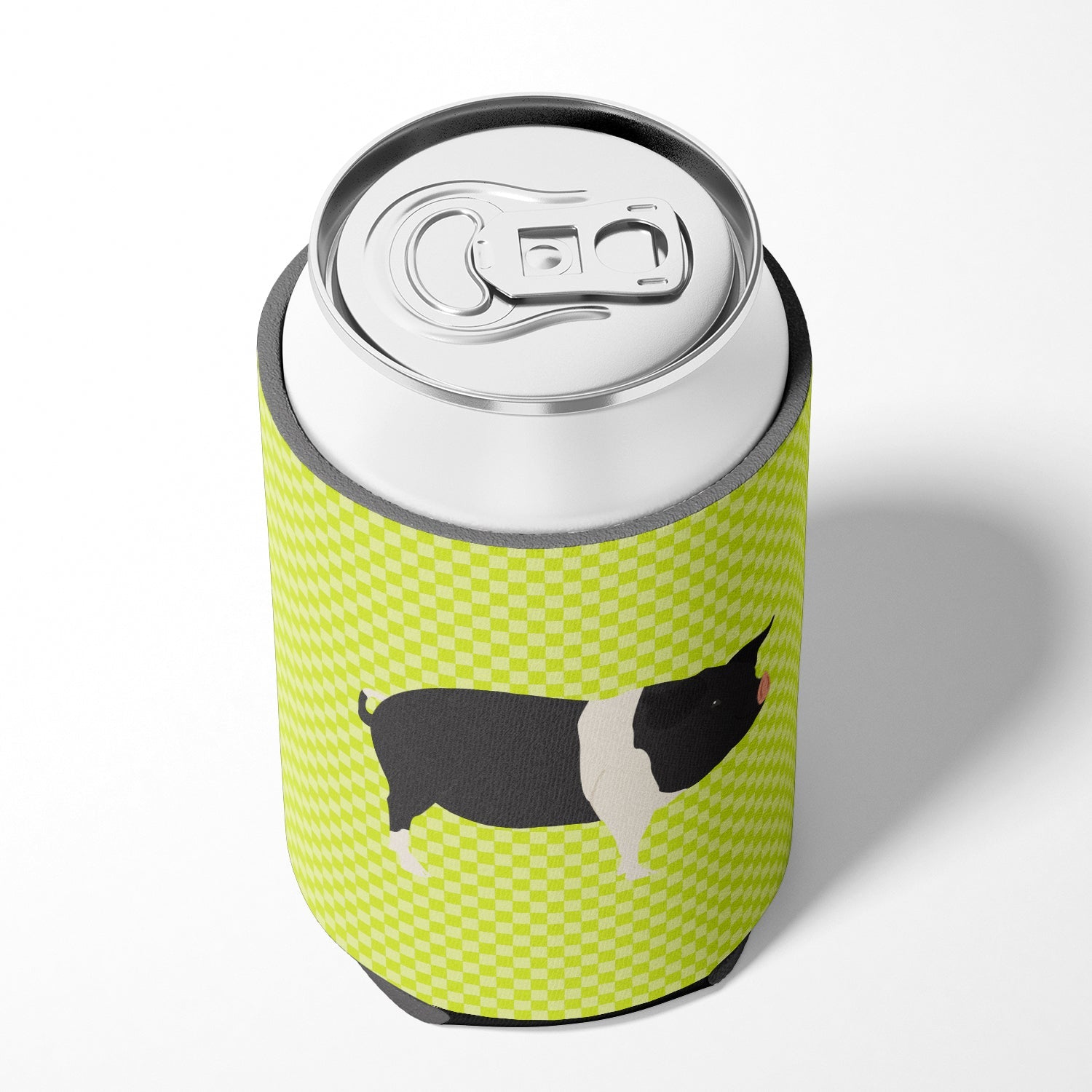 Hampshire Pig Green Can or Bottle Hugger Cooler Sleeve for Standard 12 oz Cans, Insulated Foam Beer & Soda Can Hugger Reusable