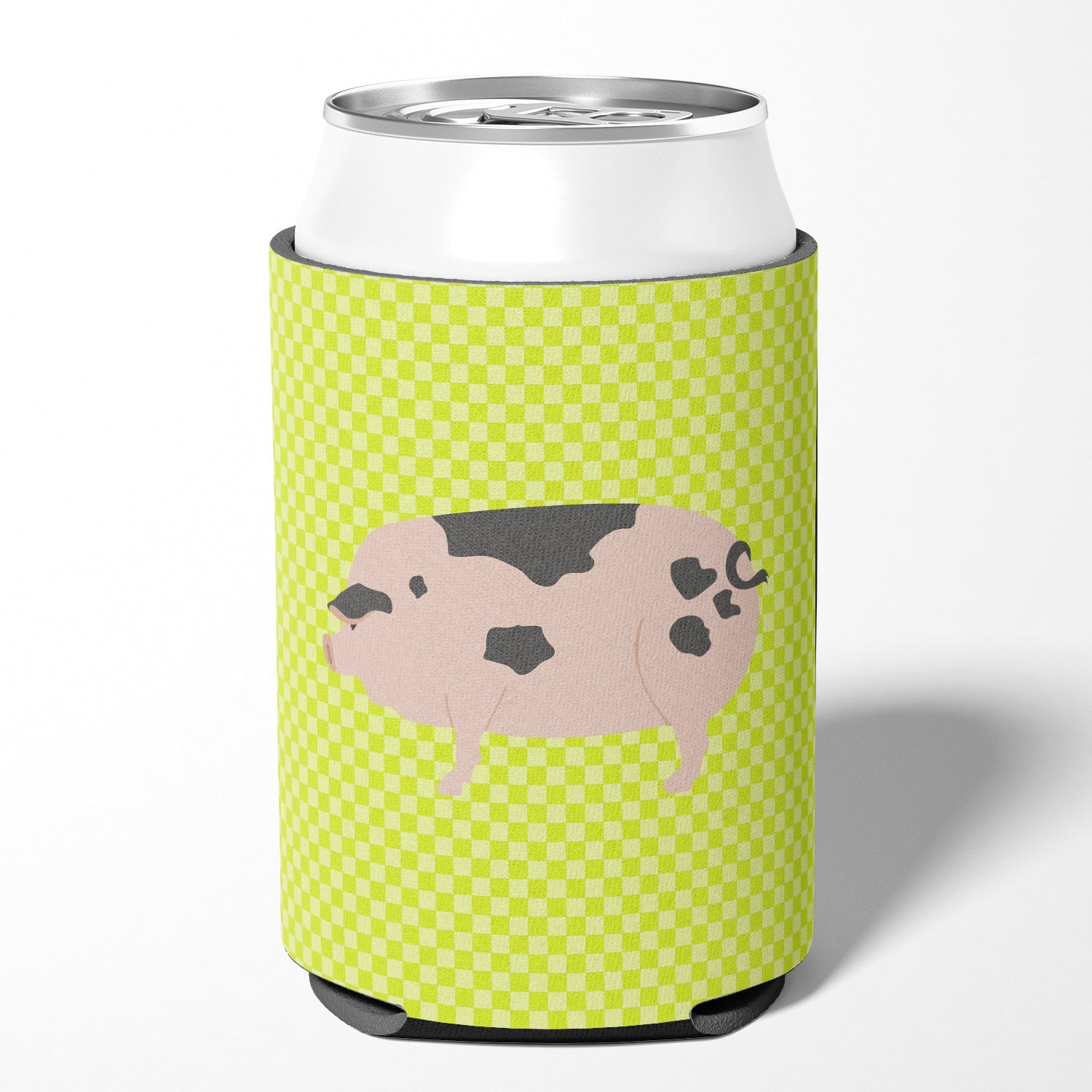 Gloucester Old Spot Pig Green Can or Bottle Hugger Cooler Sleeve for Standard 12 oz Cans, Insulated Foam Beer & Soda Can Hugger Reusable