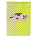 Gloucester Old Spot Pig Green House Flag 28x40 Porch Sleeve Pole Decorative Outside Yard Banner Artwork Wall Hanging, Polyester