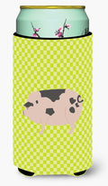 Gloucester Old Spot Pig Green Tall Boy Hugger Can Cooler Sleeve Machine Washable Drink Collapsible Insulator Beverage Insulated Holder