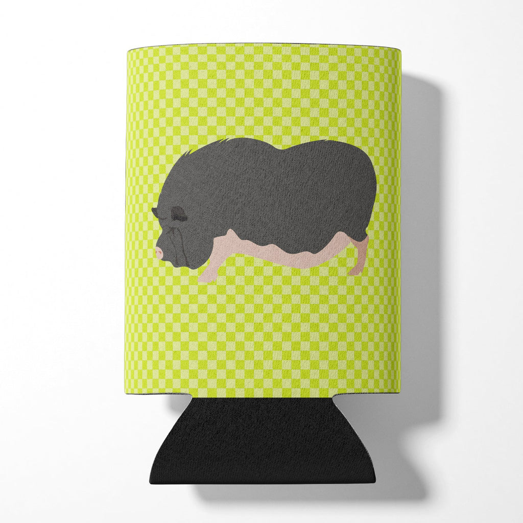 Vietnamese Pot-Bellied Pig Green Can or Bottle Hugger Cooler Sleeve for Standard 12 oz Cans, Insulated Foam Beer & Soda Can Hugger Reusable
