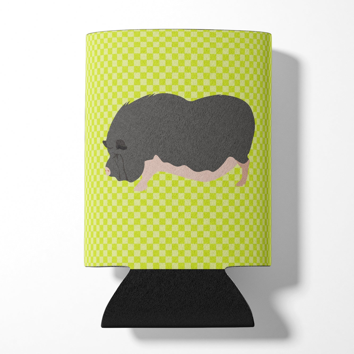 Vietnamese Pot-Bellied Pig Green Can or Bottle Hugger Cooler Sleeve for Standard 12 oz Cans, Insulated Foam Beer & Soda Can Hugger Reusable