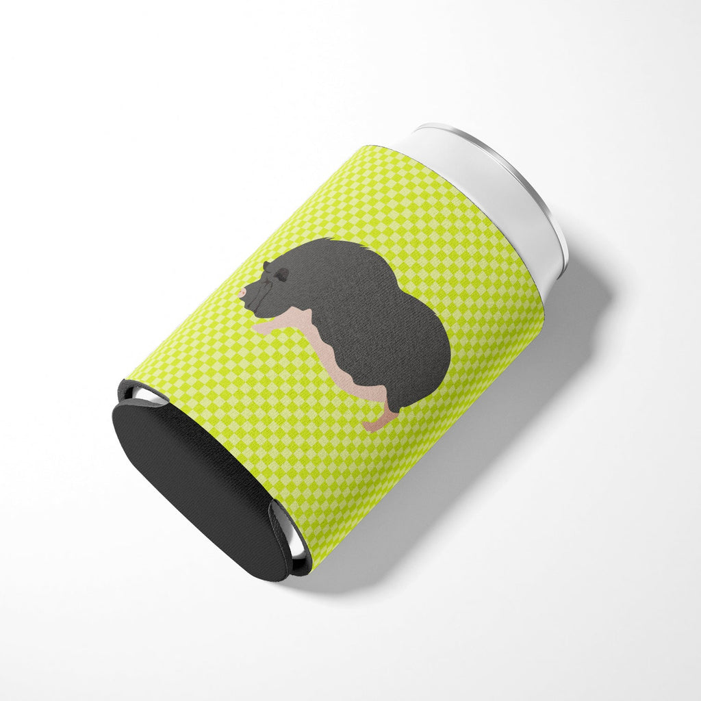 Vietnamese Pot-Bellied Pig Green Can or Bottle Hugger Cooler Sleeve for Standard 12 oz Cans, Insulated Foam Beer & Soda Can Hugger Reusable