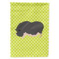 Vietnamese Pot-Bellied Pig Green House Flag 28x40 Porch Sleeve Pole Decorative Outside Yard Banner Artwork Wall Hanging, Polyester